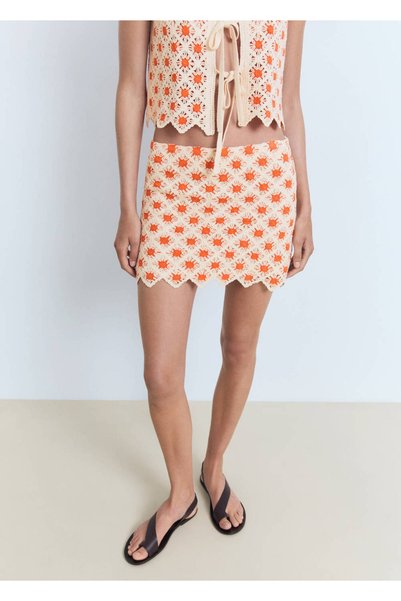 Crochet mini skirt