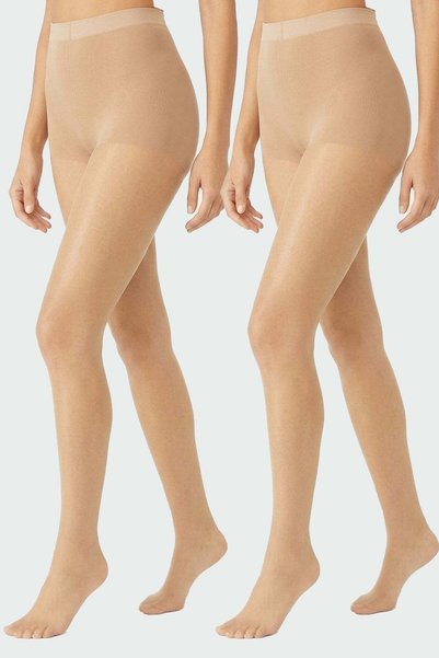 Thin 15 Denier Light Skin Color 2-Piece Pantyhose
