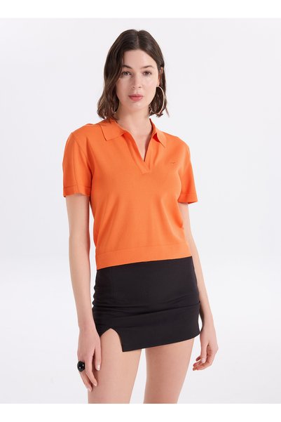 Orange Women's Sweater M5Sl-Kzk1909