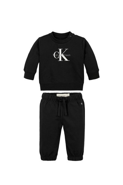 Black Unisex Baby Printed Tracksuit Set In0In00353Beh