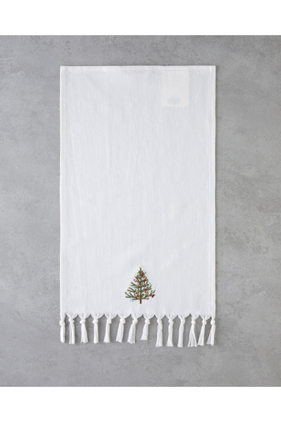Fancy Tree Cotton Drying Cloth White