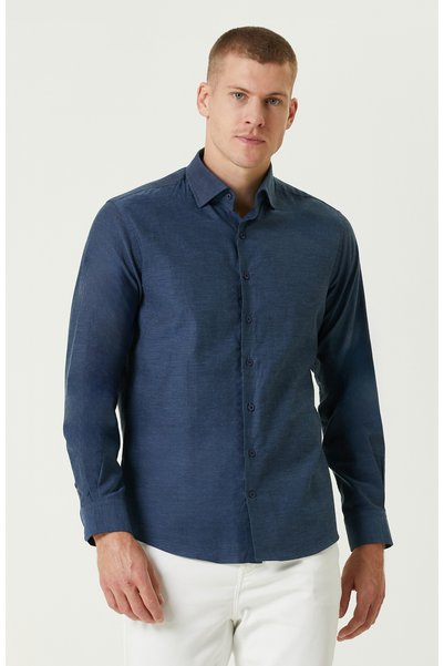 Indigo Comfort Fit Flannel Shirt