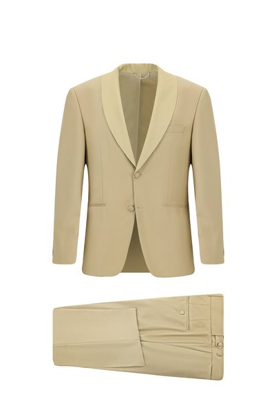4 Drop Relaxed Fit Shawl Collar Wool Tuxedo & Groom Suit