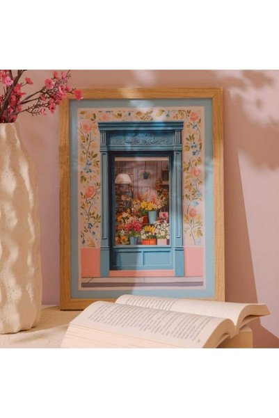 Deco Flower Cafe Wall Panel - Colorful - 30X40 cm