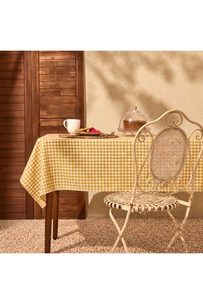 Soft Dama Tablecloth - Yellow - 150X150 cm
