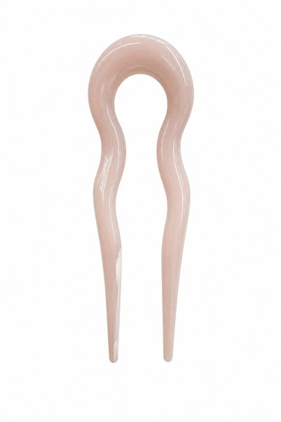 Elegant Shiny Light Pink Hair Fork Clip Modern and Stylish Design