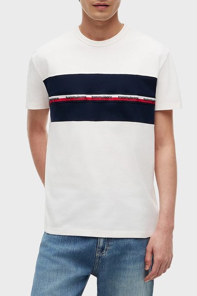 Logo 100% Cotton Regular Fit Crew Neck T-Shirt Men's t Shirt Dm0Dm23245 Ybh