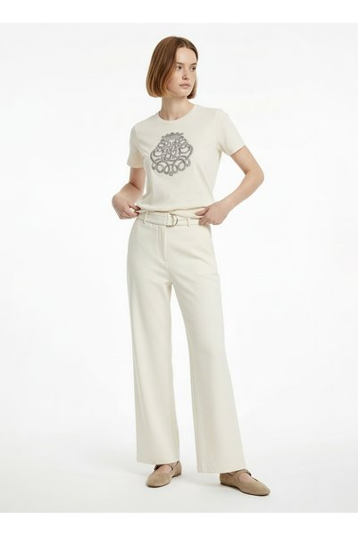 Ecru Women's Slim Fit T-Shirt 200980211