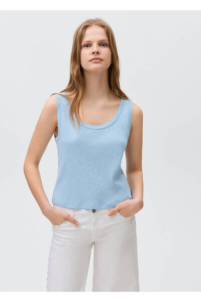 Cotton sleeveless T-shirt