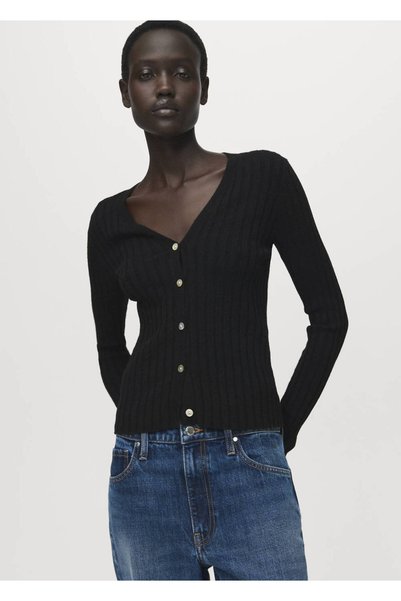 Corded woven cardigan