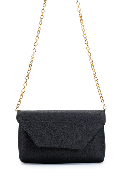 Envelope Cover Self-Chain Women's Crossbody Bag Mina Silvery Black