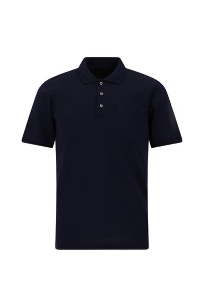 Regular Fit Patterned Embroidered Pocketed Mercerized Cotton Polo Neck T-Shirt