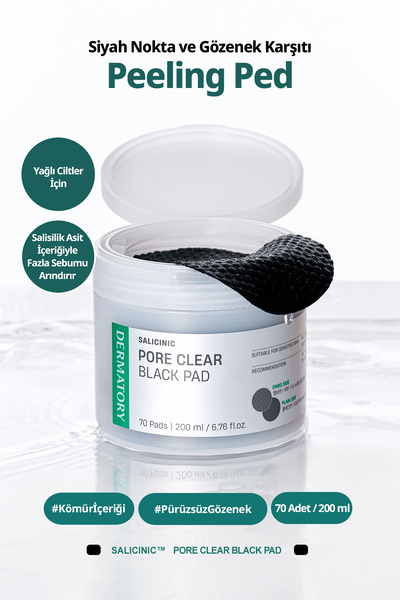 Пилинг влошки за прочистување на мрсна кожа, против митесери Salicinic Pore Clear Black Pad