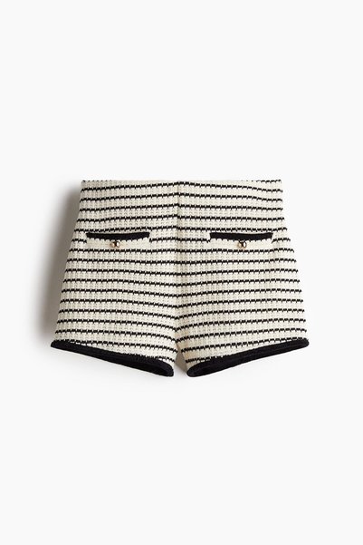 Textured Knitwear Shorts