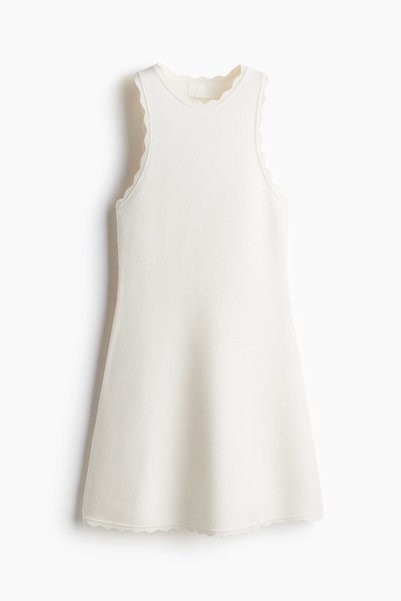 Wavy Hem Mini Dress