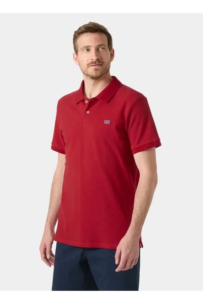 Hha.54543_Hha.162Hudson Red Regular Logo Printed Men's Polo T-Shirt