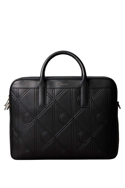 Black Men's Laptop Bag XL EMBLEM AOP EMBOSS COMMUTER