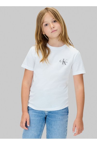 White Boy's Printed T-Shirt Iu0Iu00719Yaf