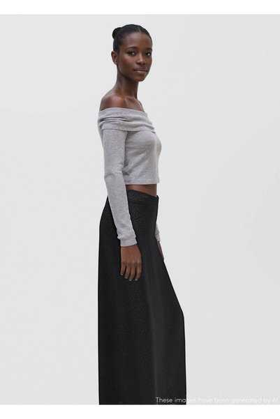 Leopard print long skirt
