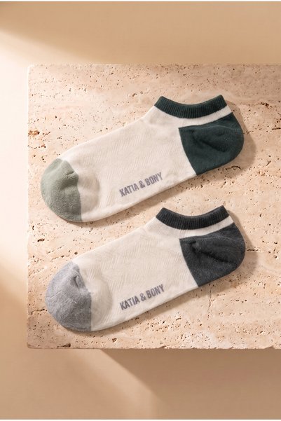 Men's 2-pack textured invisible socks