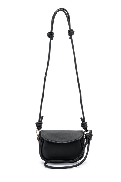 Women's Crossbody Bag with Adjustable Knot Detail Strap Juno Black