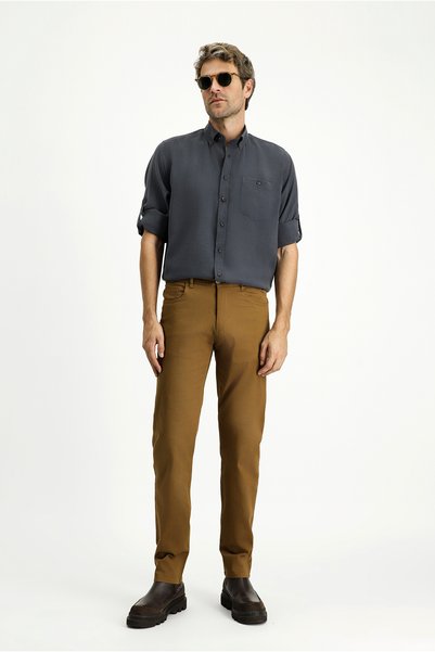 Relaxed Fit Comfortable Cut Lycra Canvas / Chino Pants
