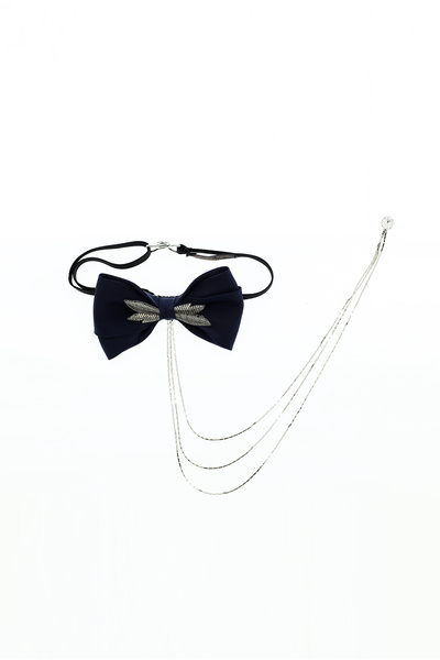 Italian Chain Silk Bow Tie