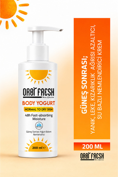 Body Yogurt крема за нега после сончање, за изгореници, црвенило, иритација и хидратација 200 ml