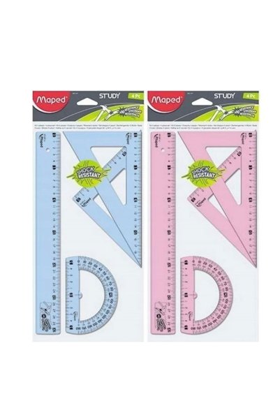 Study Unbreakable Drawing Set 30 cm 4-Pack 981701