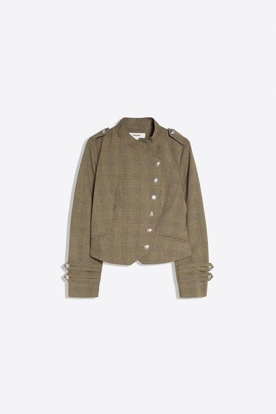 Double-Breasted Button Blazer