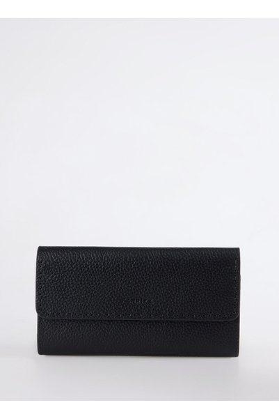 Black Women's Wallet Frk 540 Flt Leather Black