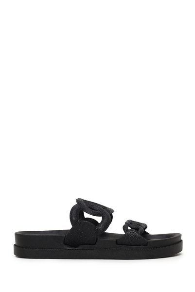 Women's Black Jelly Slippers 26Sfe4939Pv