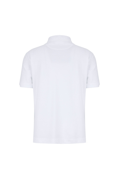 White Men's Standard Fit Logo Printed T-Shirt Bbss26Mts001