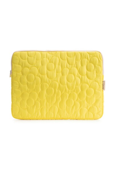 Daisy Puffy Yellow Daisy Pattern XL Portfolio Bag Compatible with MacBook and Tablet