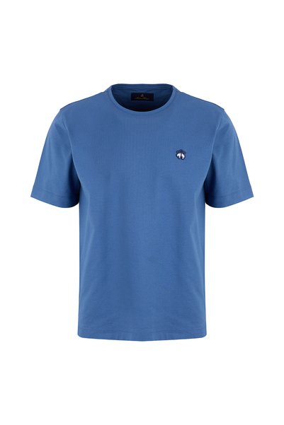 Blue Men's Embroidered T-Shirt Bbss26Mts018