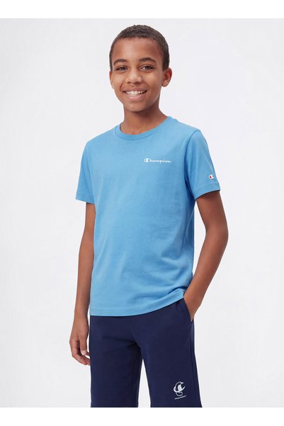 Blue Boys' Crew Neck T-Shirt 307323-Bs220-Cue Heritage