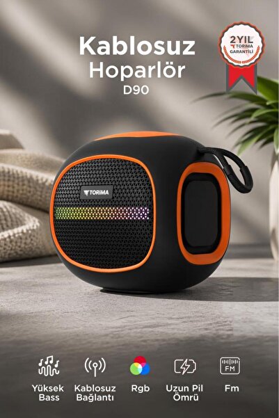 Bluetooth звучник, пренослив безжичен звучник, FM радио, USB, TF картичка, 5W D90, црн