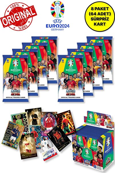 ГЕРМАНИЈА ЕУРО 2024 Европско првенство Match Attax - ПАКЕТ ОД 8 ФУДБАЛЕРСКИ КАРТИЧКИ (64 картички)