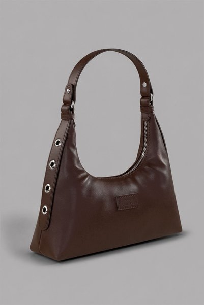 Women's Dark Brown Baguette Bag 205