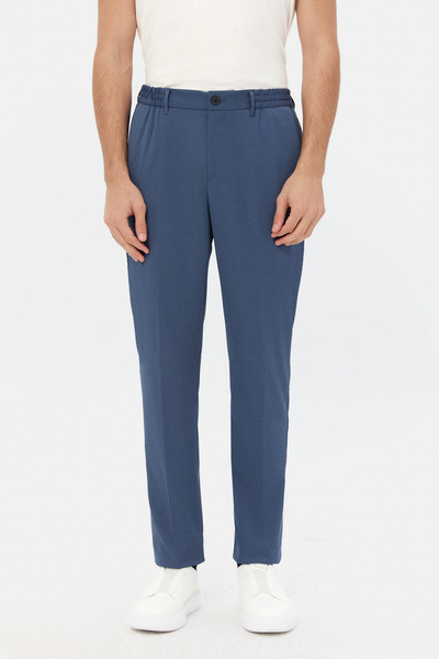 Ds Damat Relaxed Fit Indigo Plain Jogger Pants