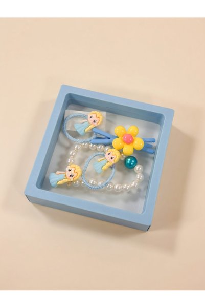 Blue Plastic Boxed Girl's Buckle Set