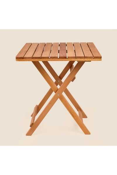 Folding Bistro Dining Table - Oak - 60X60 cm