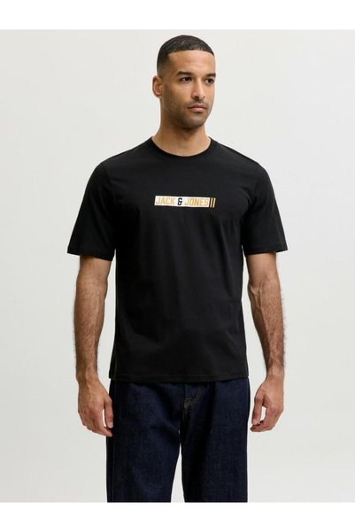 Men's Black Jjmunk Tee Ss Crew Neck T-Shirt
