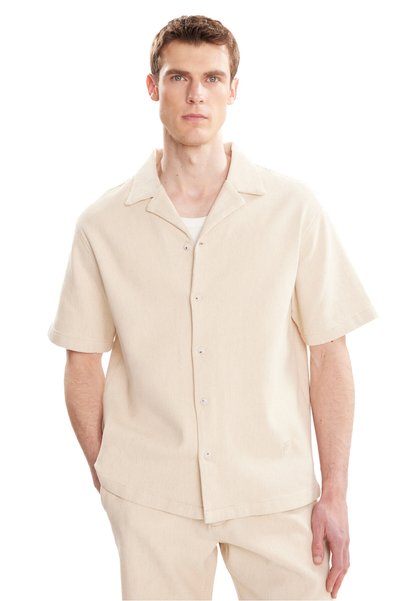 Beige Men's Shirt Tbmrsh2049