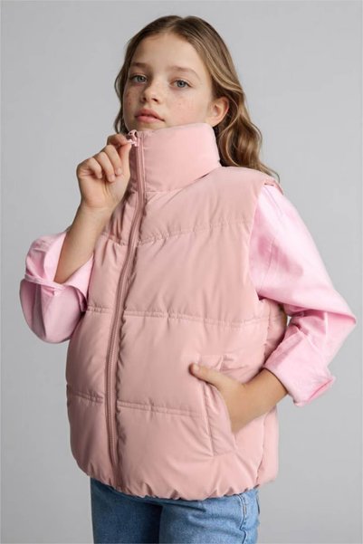 Water Repellent Half Turtleneck Vest Girl Child G9206A826Au