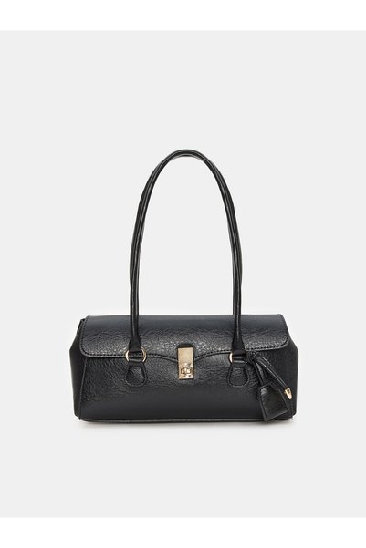 Baguette Shoulder Bag-Black