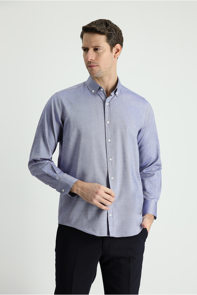 Long Sleeve Regular Fit Oxford Cotton Shirt