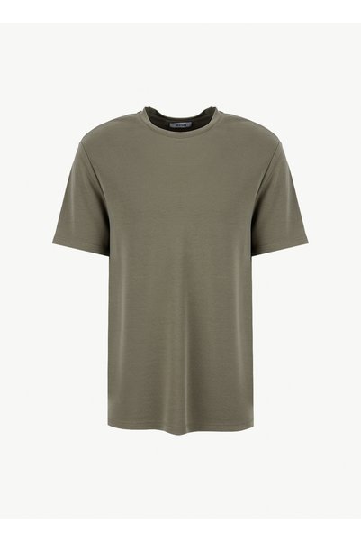 Dark Khaki Men's Relaxed Printed T-Shirt M6Sm-Tst1388