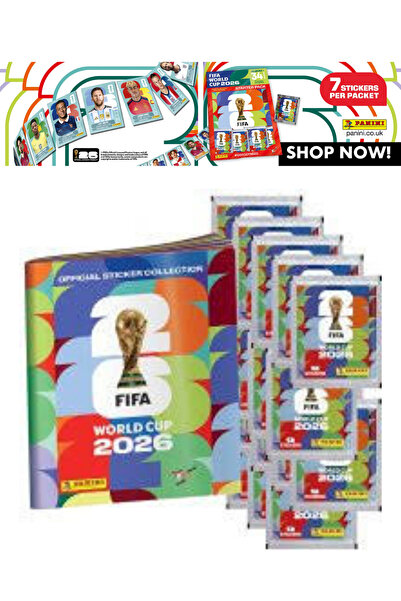 Лиценциран The Panini FIFA World Cup 2026™ официјален албум за сликички+ 20 пакувања (140 сликички)