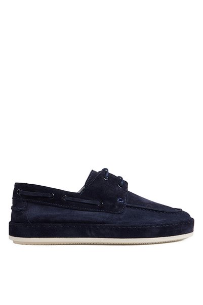 Navy Blue Men's Leather Casual Shoes Grand-Tona-Suet